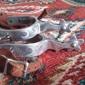 Crockett Antique Stainless Steel Spurs